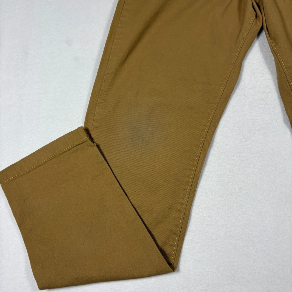 OshKosh Niños Chinos 12 Caqui Marrón Pierna Recta Informal Algodón Pantalones Escuela Foto 3 de 4