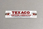 VINTAGE 12” TEXACO LUBRICANT PORCELAIN SIGN CAR GAS TRUCK OIL MOTORCYCLE