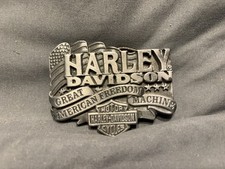 Vintage Collectible Live To Ride Ride To Live Harley Davidson Belt Buckle