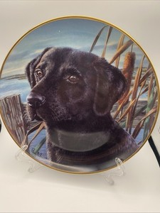 Mans Best Friend Franklin Mint Heirloom Labrador Dog Plate Porcelain Limited