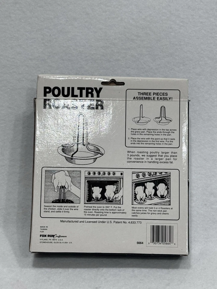 Grasa para tostador de aves de corral y goteo de grasa tiene capacidad para 8 lb. Montaje fácil 3 piezas. Foto 3 de 4