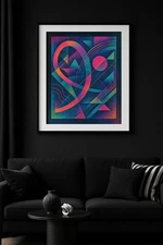 Neon Pulse – Abstract Digital Wall Art Bedroom Living Room Modern Decor