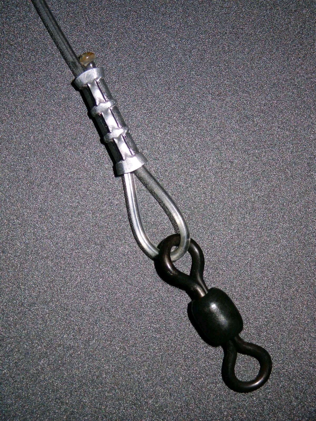 6Ft Shark Fishing Leader, 13/0 Inline Circle Hook, Black Cable/Mono, Handmade