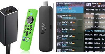 Amazon Fire TV Stick 4K Max Ultra Mit Ethernet-Adapter und Fernbedienungshülle