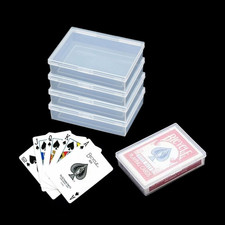 4 Pcs Playing Card Case, Gaming Card Holder Organizer,Clear Plastic Deck Box Hol