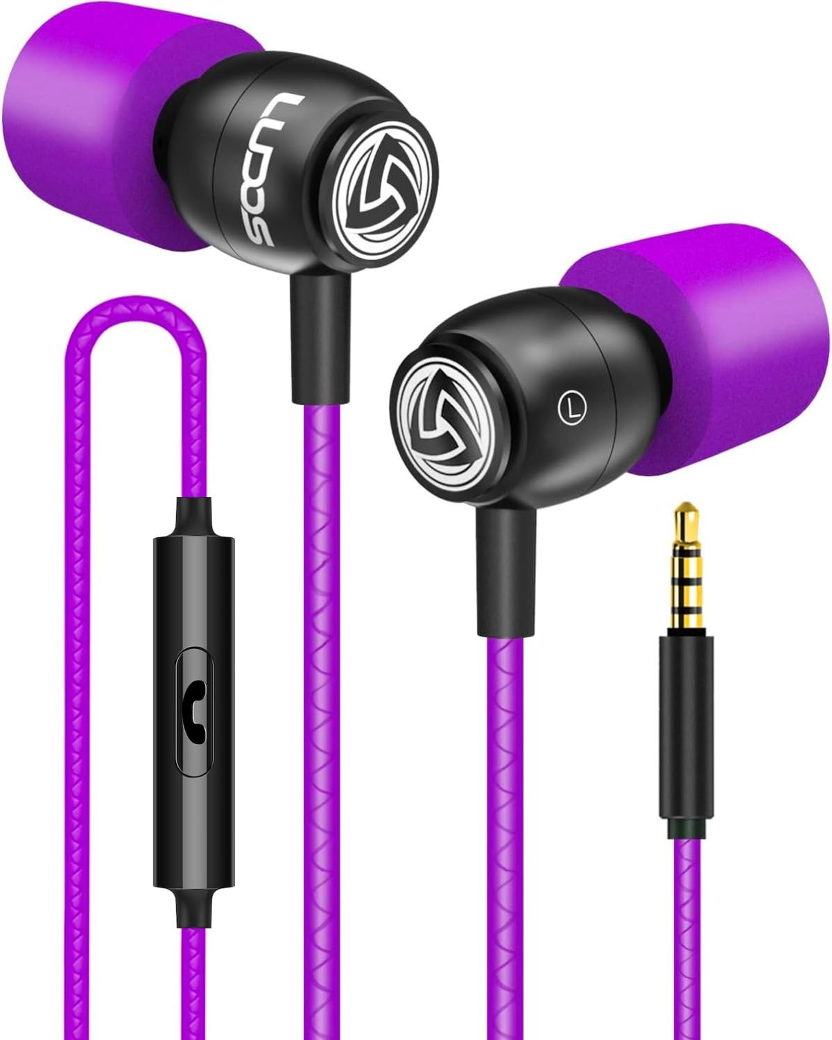 Écouteurs intra-auriculaires Clamor durables, écouteur filaire micro pc