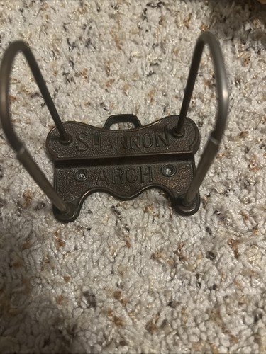 Vintage Shannon Arch 4" x 2.5" Cast Iron Bill Invoice Holder Receipts