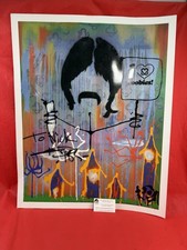 RARE Original Tom Delong Blink 182 Signed Lithograph Breast Cancer Awareness