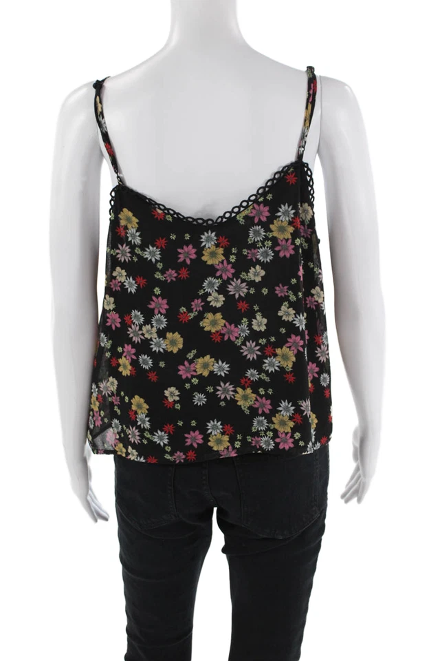 BB Dakota женщин чистый цветочный печать кружева отделки камзол блузка черный размер L - Изображение 3 из 4