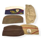 Vintage Military & Veteran Garrison Cap Lot - WW1, WWII, Gulf War Era