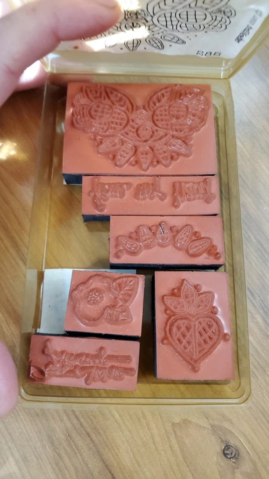 Annette Watkins #285 1993 juego de estampillas de goma montadas en espuma desde mi corazón Foto 2 de 3