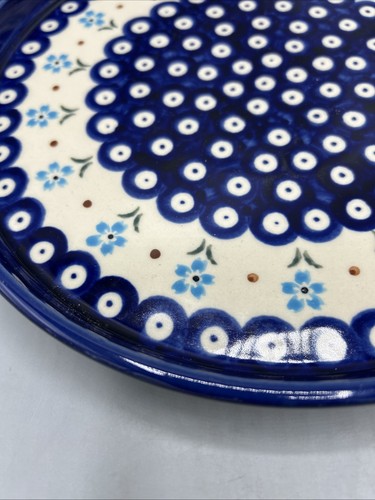 Piatto torta margherita blu cielo Boleslawiec Pottery 9 - Foto 2 di 4