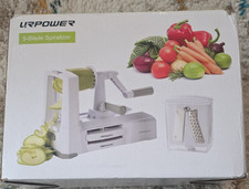 URPOWER 5-Blade Spiralizer Vegetable Slicer White with Interchangeable Blades
