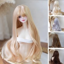 Braid updo straight wig Long Wave Hair For 1/3 1/4 1/6 BJD Doll ES053