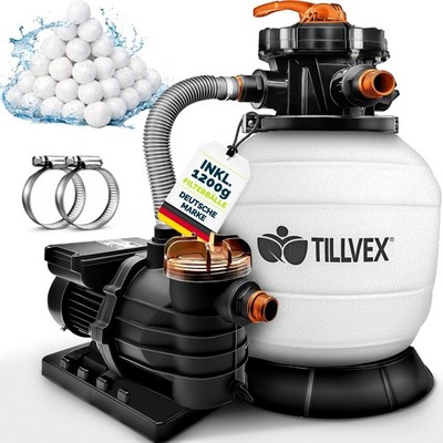 Sandfilteranlage 13200L/h Pumpe Filteranlage Sandfilter Filterkessel Pool 7 Wege
