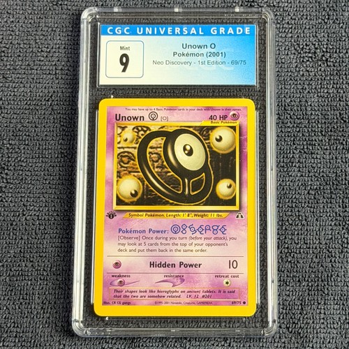 Unown [O] (1st Edition) graded CGC 9 for sale on eBay