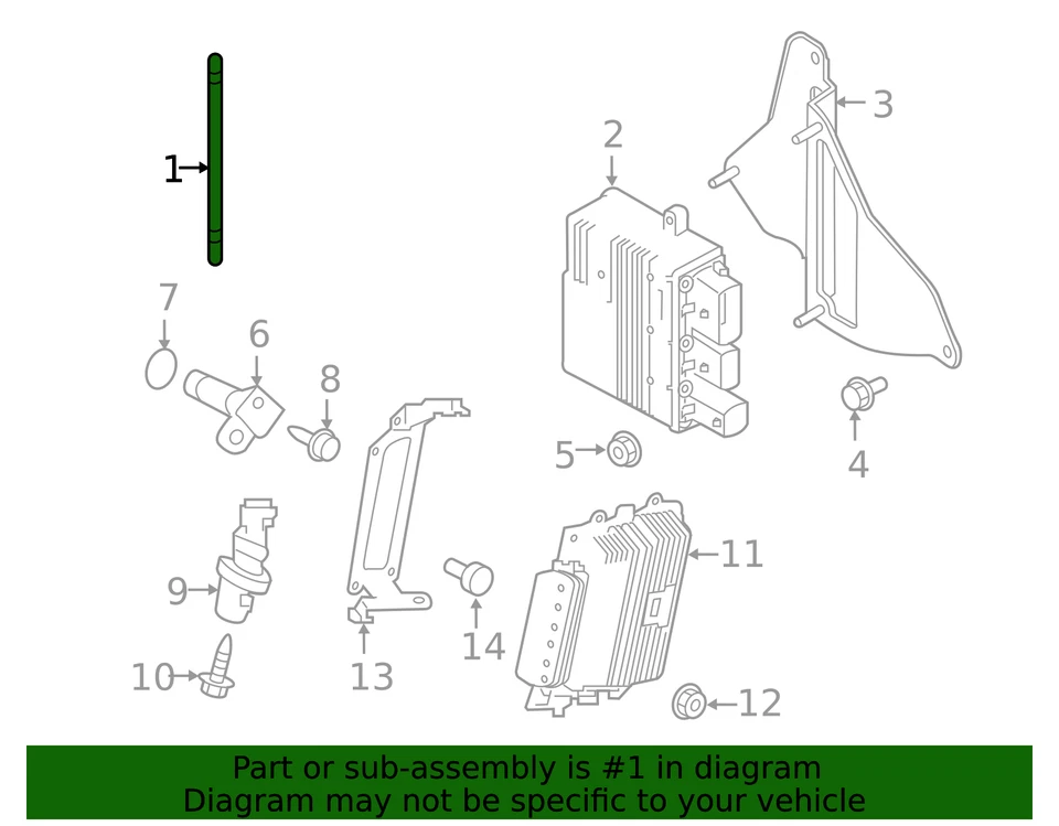 Plugue de incandescência genuíno Nissan 11065-EZ40A - Imagem 2 de 2