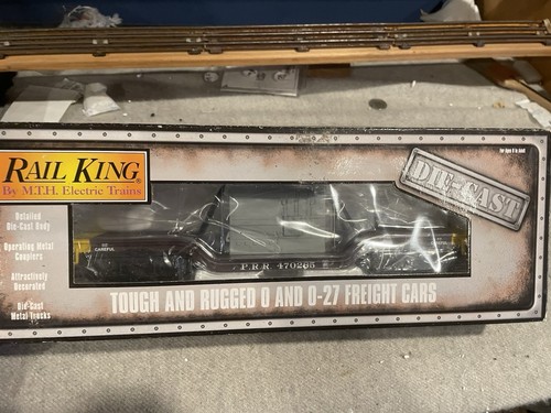 Coche plano deprimido fundido a presión MTH Rail King Pennsylvania con transformador (30-8318) | Zustand: Used