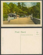 India Old Colour Postcard Chura Maidan, Simla Shimla, Native Street Scene, Clock