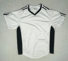 soccer jersey vintage white black Large made in USA sku#6