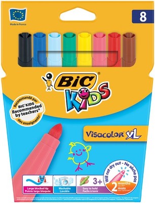 BIC KIDS Fasermaler Visacolor 8er Kartonetui