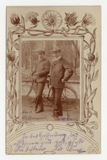 Original Foto Männer, Fahrradfahrer, Großherzogliche Grabkapelle, Karlsruhe 1911