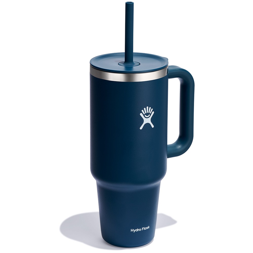 Hydro Flask Travel Tumbler Straw Lid Insulated Mug Indigo