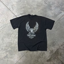Vintage Harley Davidson Chrome Eagle T Shirt 90s Logo Biker Made In USA