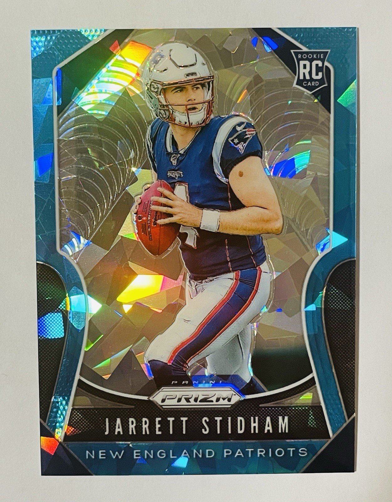 2019 Panini Prizm - Rookies Jarrett Stidham #308 Blue Ice Prizm /99 (RC)