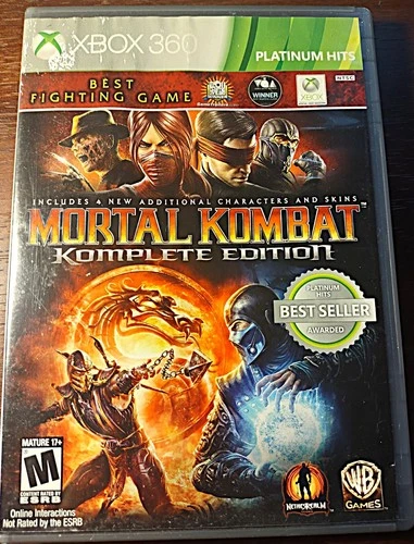 XBOX 360 :  MORTAL KOMBAT : KOMPLETE EDITION !!  Complete w/Manual