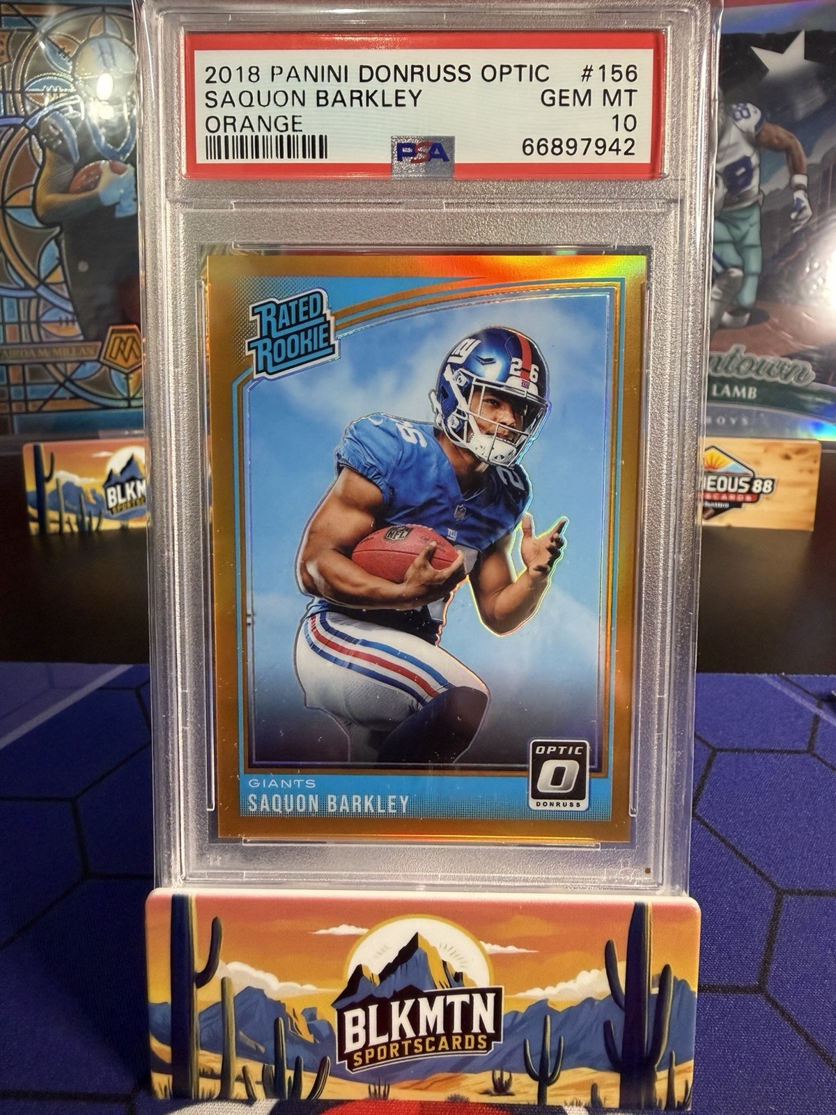 Saquon Barkley Panini Donruss Optic #156 Orange