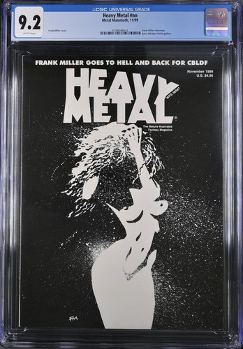 Heavy Metal #183 (Nov 1999) Frank Miller CBLDF Variant, CGC 9.2