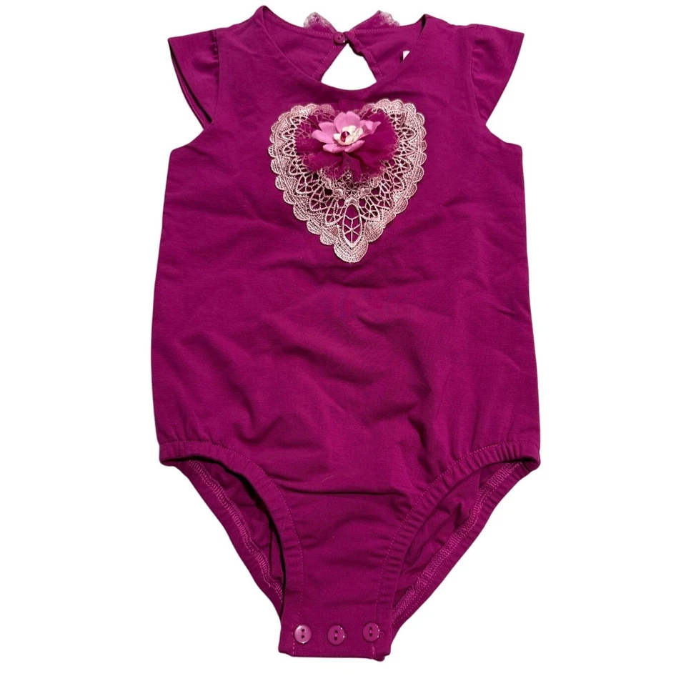 NWT Dollcake Dress Sugar Plum Tutu Leotard Set Girls Sz 7 Pink Floral Applique - Image 4 of 4