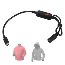 12V Heated Jacket Step-Up Adapter Charger Cable Type-C to DC 5.5Mm for Milwau-Ke