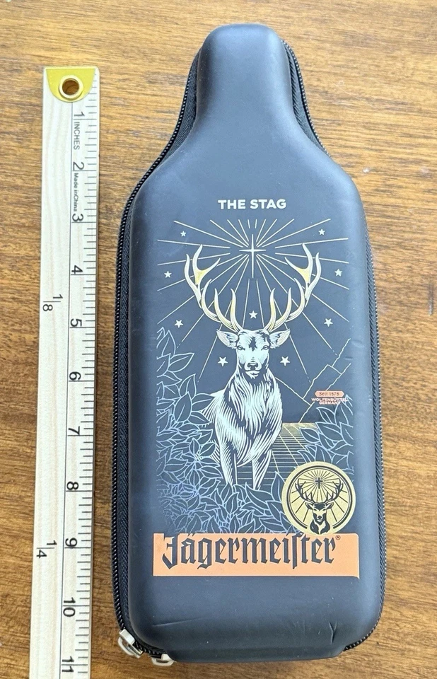 Jägermeister “The Stag” Hard Shell Bottle Case • Zip Carry Sleeve - Image 3 of 4