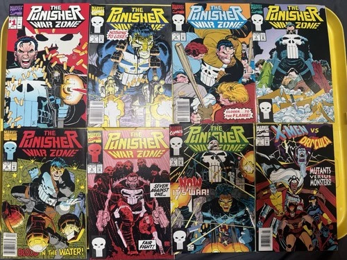 Lot Of 16 Marvel Comic Book Comics Mixed Vintage Punisher War Zone