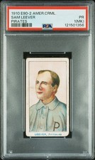 1910 E90-2 AMERICAN CARAMEL PIRATES PIRATES SAM LEEVER PSA 1 MK