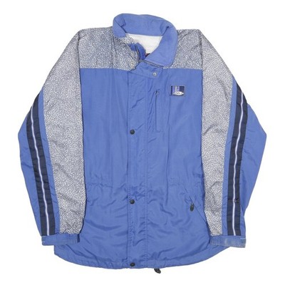 ODLO Herren Trackjacke XL Leicht Blau-Grau Muster Reißverschluss Freizeit