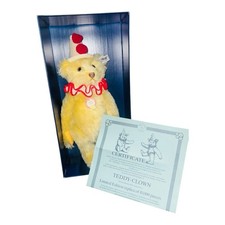 Steiff Teddy Clown Bear 1926 Replica Original Tags Box and Paperwork Mohair 13"