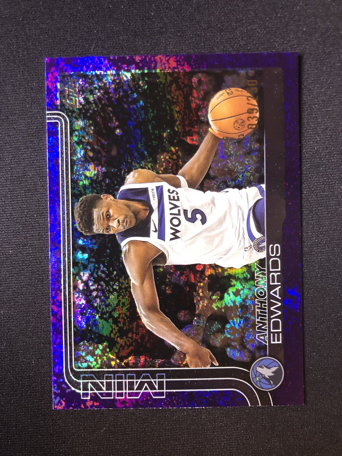2025/2026 Topps Anthony Edwards Purple Holo Foil Parallel #108 /250