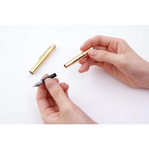 Traveler's Company Brass Fountain Pen Replacement Nib Part Steel F Nib image 2