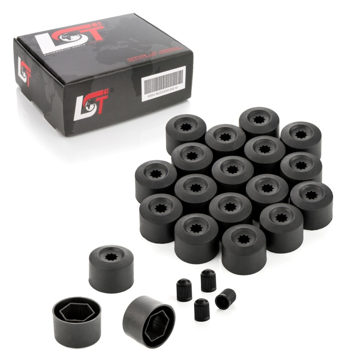 20X Wheel Nut Caps Set Black 17 Mm For SUZUKI