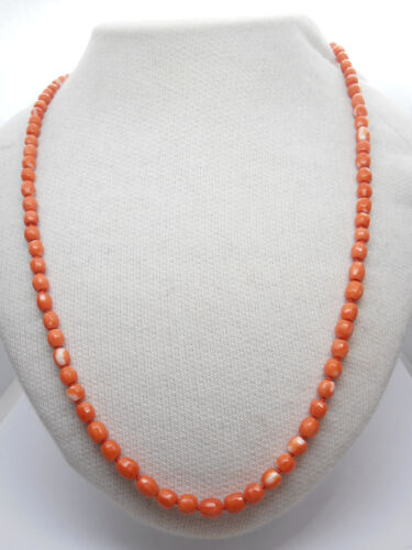 Natural PINK CORAL Necklace & 18KT YELLOW GOLD Closure (750 Thousandths) - Picture 1 of 8