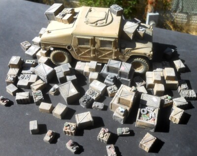 Diorama 1/35 60 Piece Unpainted Cargo Clutter Set Buy 2, Get 3 Dioramas Plus
