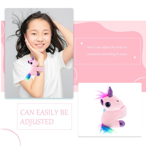 Stuffed Animal Slap Bracelet Adorable Slap Bracelet Plush Slap Bracelet - Picture 7 of 12