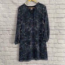 CAbi Women's Multicolor Noel Lace Up Shift Dress Size XS