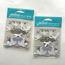 2 Jolee's Boutique Wedding Doves Dimensional Stickers Scrapbooking Card Making