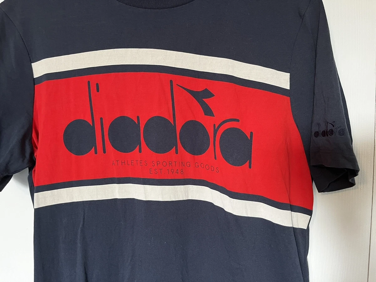 Diadora Men's Athletes Sporting Goods Spectra T-Shirt Navy/White