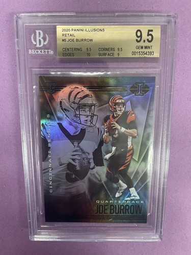 Joe Burrow 2020 Panini Illusions Prizm Black Rookie Card #9 Cincinnati Bengals RC
