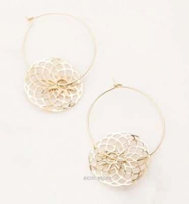 Boucles D'oreilles Ikita Paris Rosalia - Doré Acier Inoxydable - Neuf Avec étiquettes